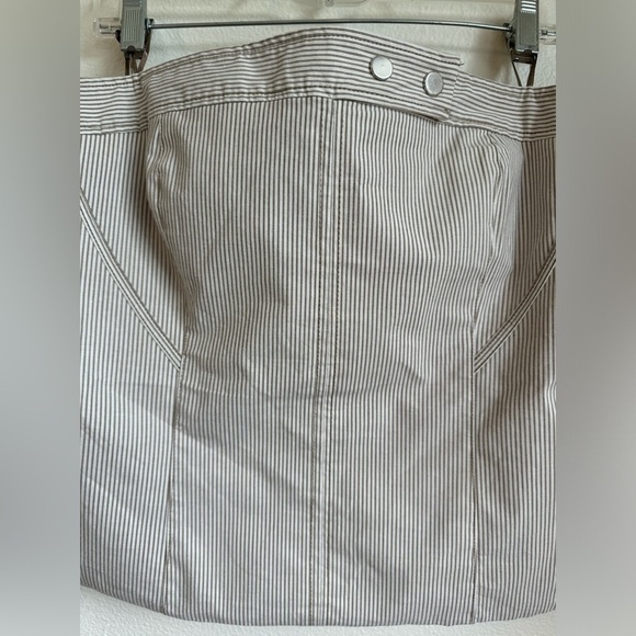 ZARA~‎ Women’s Pinstriped Edgy Corset Tube Top Tan and White Striped Size XXL - Picture 3 of 10